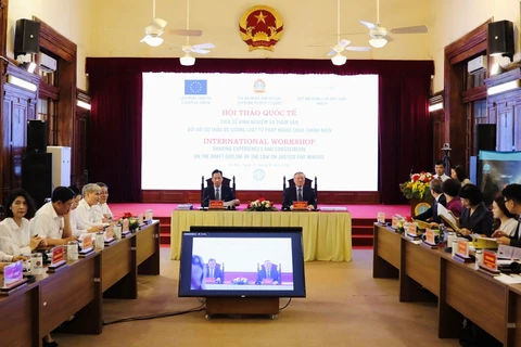 The Supreme People's Court of Vietnam and the UN Children's Fund (UNICEF) jointly hold an international workshop to share experiences and consultation on the draft outline of the law on justice for minors. 