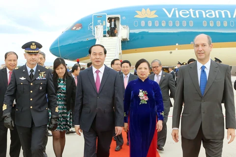 President Tran Dai Quang begins State visit to Italy 