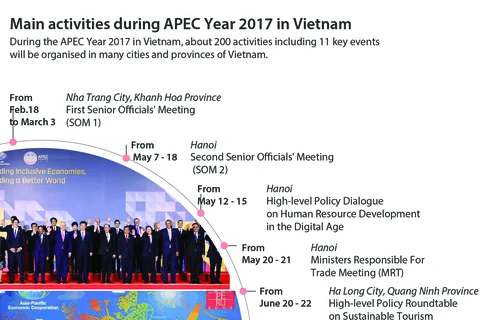 Main activities during APEC Year 2017 in Vietnam