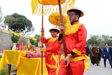 Traditional Tet re-enacted at Thang Long Royal Citadel 