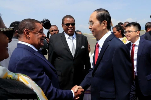 President Tran Dai Quang begins State visit to Ethiopia 