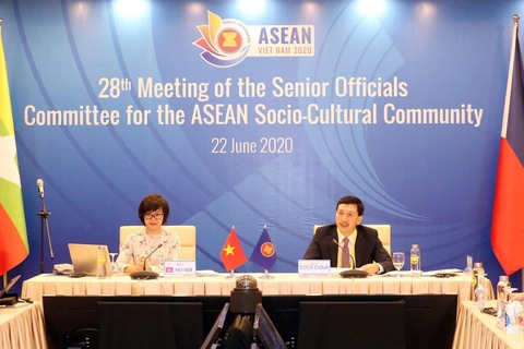 Vietnam chairs the online 28th meeting of the Senior Officials’ Committee for the ASEAN Socio-Cultural Community (Photo: VietnamPlus)