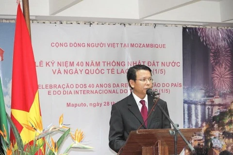 Vietnamese Ambassador to Mozambique Nguyen Van Trung speaks at the ceremony in Maputo (Photo: Vietnamese Embassy in Mozambique)