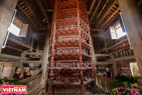 Nine-story lotus tower in Giam pagoda