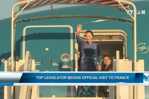Top legislator begins official visit to France