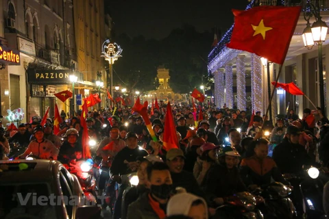 Celebrations in Hanoi as Vietnam advance to quarter-finals