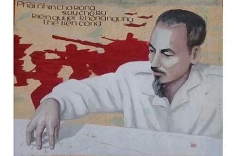 President Ho Chi Minh portrait in posters 