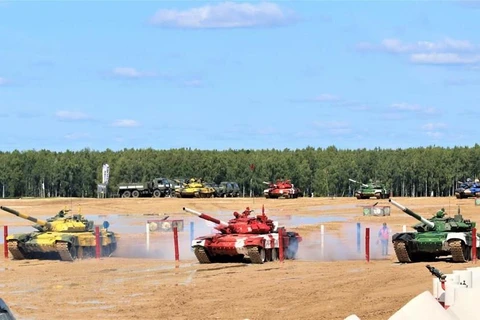 Vietnam tank crew top group at Army Games