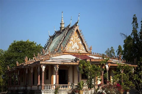 Famous Khmer pagoda on Vietnam-Cambodia border area