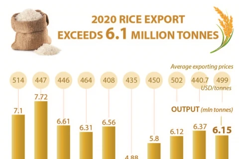 2020 rice export exceeds 6.1 million tonnes