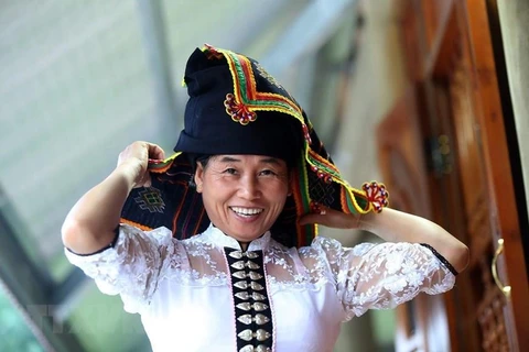 Traditional Pieu scarf of Thai ethnic people