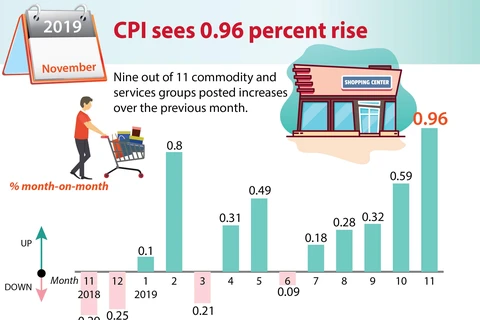 CPI sees 0.96 percent rise in November