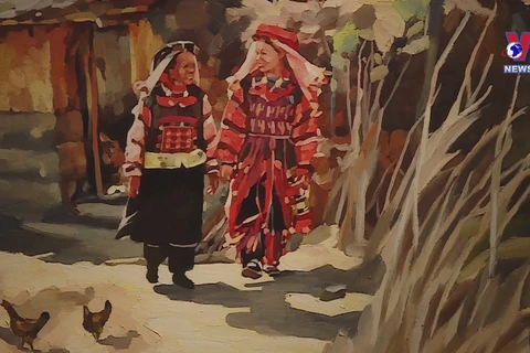 Painting exhibition shows colourful Spring in mountainous areas