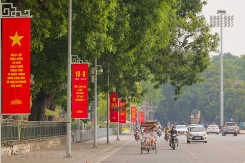 Hanoi streets brightly decorated in celebration of National Day