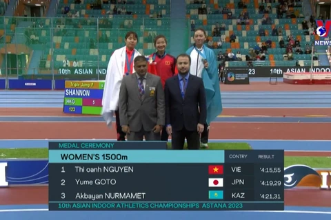 Vietnam athlete takes 1,500m Asian Indoor Championship title