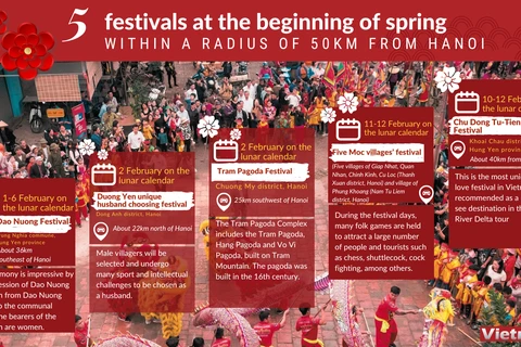 Five bustling spring festivals around Hanoi