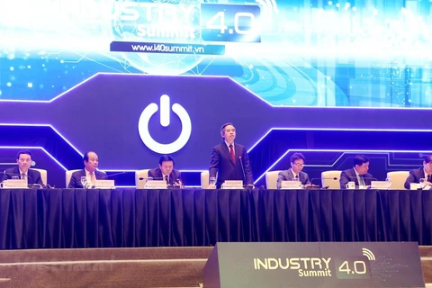 At the Industry 4.0 Summit in Hanoi on October 3 (Photo: VietnamPlus).