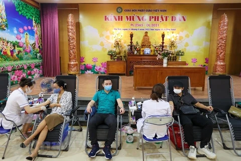 Blood donation drive launched in Quan Su Pagoda