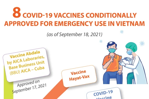 Eight COVID-19 vaccines conditionally approved for emergency use in Vietnam