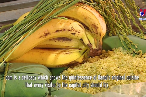 Young sticky rice flakes, taste of autumn in Hanoi