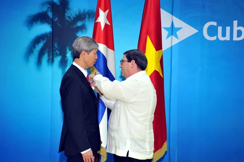 Cuba presents Friendship Medal to Vietnamese Ambassador