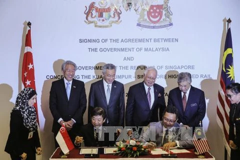 Malaysia, Singapore ink deal on high-speed railway 