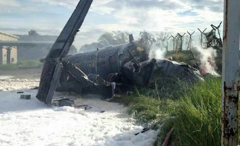 Military plane crashes in Malaysia