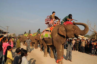 Elephant festival in northern Lao province 