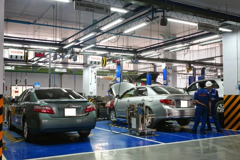 Toyota provides training facilities with technical equipment