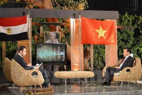 President Ho highlighted in live broadcast on Egyptian channel 
