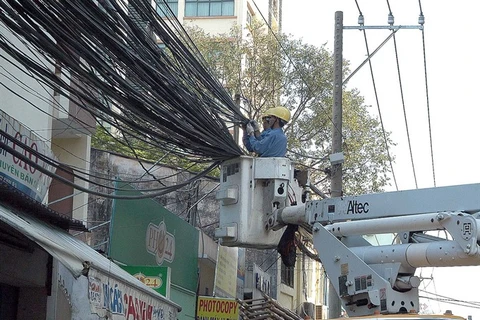Electric power lines going underground in HCM City