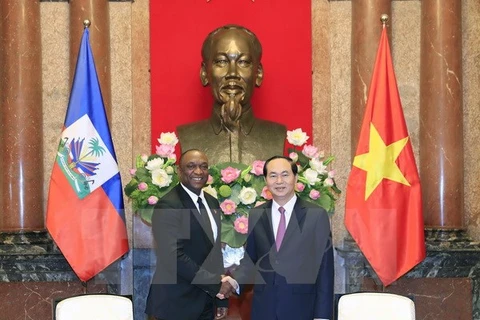 President Tran Dai Quang meets Haitian Senate President 