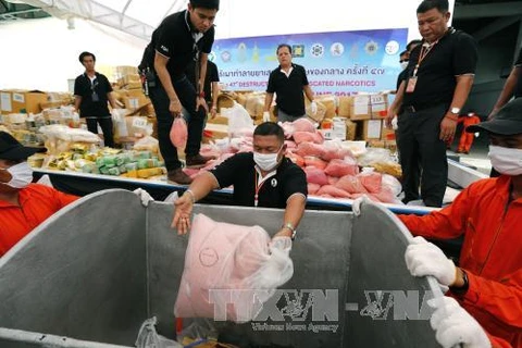 Myanmar, Thailand dispose seized drugs worth one billion USD