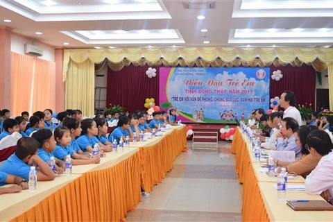Dong Thap children raise voices against violence