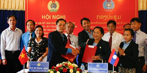 Kon Tum, Lao province boosts trade union links