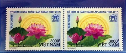 Postage stamp issued on ASEAN’s 50th founding anniversary