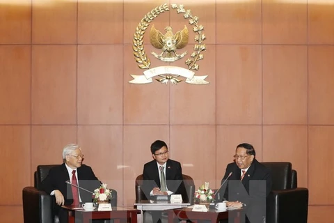 Party chief meets Indonesian People’s Consultative Assembly leaders