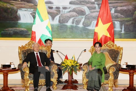 Party chief meets with Myanmar State Counsellor