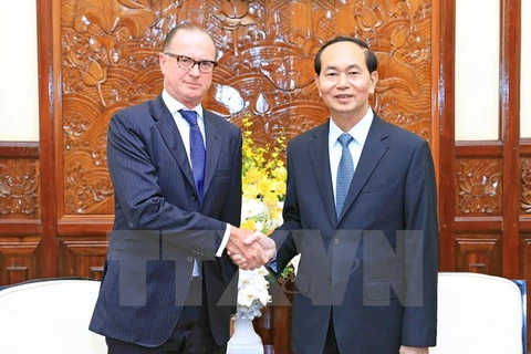 President Tran Dai Quang bids farewell to Austrian Ambassador 