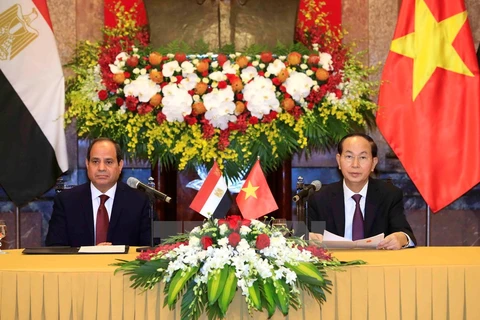  Vietnamese, Egyptian Presidents seek stronger cooperation 