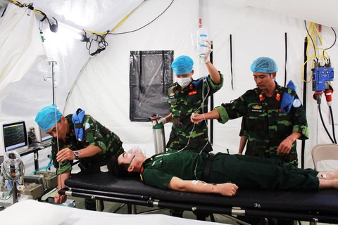 Practical training on level-2 field hospital equipment concludes