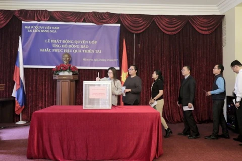 Vietnamese Embassy in Russia raises funds for flood victims