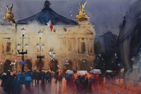 Hanoi hosts 2nd int'l watercolour painting exhibition