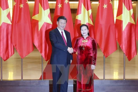 NA Chairwoman meets Chinese Party chief Xi Jinping