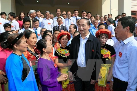 President Tran Dai Quang joins national solidarity festival 