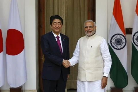 Japanese, Indian PMs pledge cooperation for free, open Asia-Pacific