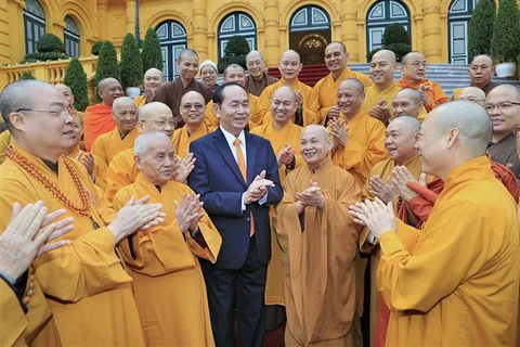 President Tran Dai Quang hails Buddhist congress success 