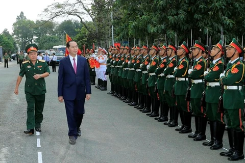 President Tran Dai Quang pays pre-Tet visit to Army Corps 4
