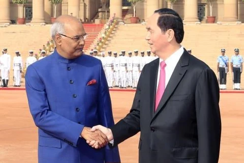 Vietnamese President meets with Indian counterpart