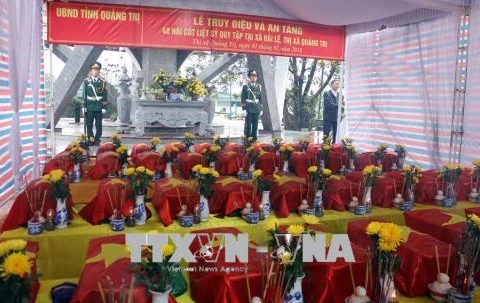 Quang Tri: 12 sets of war martyrs’ remains collected
